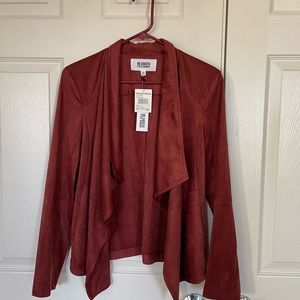 Drape front jacket